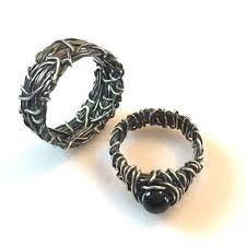 His And Hers Wedding Rings Matching Wedding Bands Vintage Wedding Ring Sets Gothic Wedding Rings Matching Couples Jewelry Onyx Rings Wedding Ring Sets Vintage Skull Wedding Ring Gothic Wedding Rings