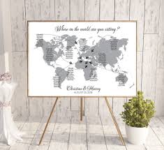 Wedding Seating Chart Printable Planner Stickers World Map