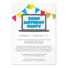 Zoom Birthday Party Invitation Zazzle Com In 2020 Party Invitations Birthday Party Invitations Joint Birthday Parties
