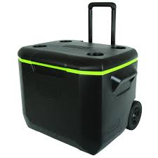 This 60 quart high performance rolling cooler features rugged, rotationally molded, one piece construction and premium high performance insulation for maximum cooling. Coleman 60 Qt Wheeled Cooler At Menards