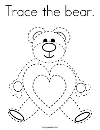 We have collected 38+ coloring page to trace images of various designs for you to color. Trace The Bear Coloring Page Twisty Noodle