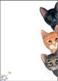 Papier Lettre Imprimer Illustration De Chat Peinture De Chat Dessin Chat