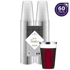 Here are the frequently asked questions on baking measurements: Amazon Com Silver Plastic Cups 14 Oz Pack Of 60 Clear Disposable Plastic Cups Silver Rim Cups Fancy Ha Clear Cups Clear Plastic Party Cups Plastic Cups