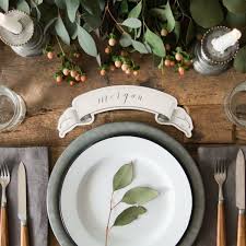 Here S A Simple Place Setting From Joanna Gaines I Really Like The Look Of The Eucalyptus B Table Decorations Beautiful Table Settings Party Table Decorations