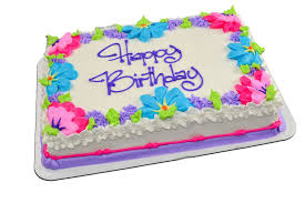 Simple Happy Birthday Sheet Cake Designs Summer Flower Border Donut Bank Birthday Sheet Cakes Sheet Cake Designs Sheet Cakes Decorated