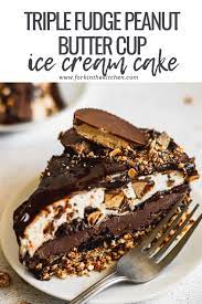 Triple Fudge Peanut Butter Cup Ice Cream Cake With A Pretzel Crust Recipe Yummy Food Dessert Peanut Butter Recipes Ice Cream Cake