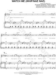 Silento Watch Me Whip Nae Nae Sheet Music In F Minor Transposable Download Print Nae Nae Dance Sheet Music Nae Nae