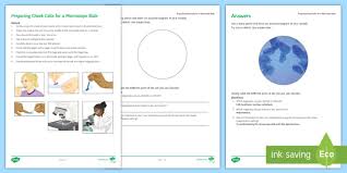 To use a light microscope to examine animal or plant cells Preparing Cheek Cell Microscope Slide Investigation Instruction Sheet