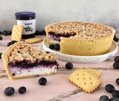Avevo bisogno di un dolce per ricominciare. Sbriciolata Alla Cheesecream Di Ricotta E Mascarpone Con Marmellata Di Mirtilli Dolcemente Con Magda