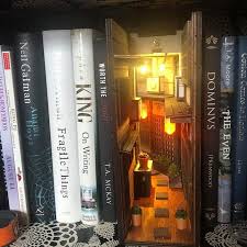 Japan Old Town Minialley Booknook Bookshelf Insert Etsy In 2020 Book Nooks Old Town Bright Led Lights