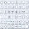 There are two sets of symbols drawn to two different scales: 1