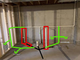 basement bathroom plumbing and venting