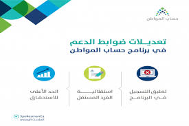 حساب المواطن يبدأ تطبيق تعديل ضوابط الدعم حساب المواطن
