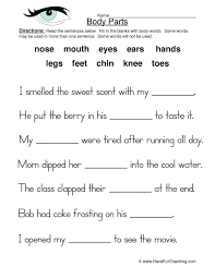 Body parts english vocabulary worksheets and exercises will help in the teaching of body parts for kids. Body Parts Fill In The Blanks Worksheet Have Fun Teaching