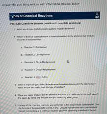 All types of cooking with heat involve chemical reactions. Give The 4 Types Of Chemical Reactions