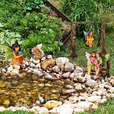 Amazon Com Mood Lab Fairy Garden Accessories Kit With Miniature Figurines Hand Painted Swing Set Fairy Garden Fairy Garden Accessories Garden Accessories