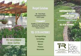 Sie sind garten landschaftsbau und suchen eine stelle? Flyer Riegel Galabau