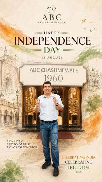 As India turns 80, ABC Chashmewale turns 65 — a Lucknow story, still unfolding. Happy Independence Day. An EyeCatcher nation.