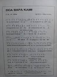 Chords for doa bapa kami.: Doa Bapa Kami Partitur Not Angka