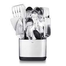 Each container is carefully calibrated to fit everyday baking essentials including 1 lb boxes of brown sugar, 5 lb bags of flour and sugar, baking soda, baking powder. Oxo 15 Piece Stainless Steel Kitchen Utensil Set Bed Bath Beyond