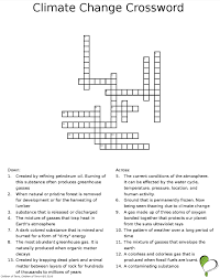Climate Change Crossword Great Way To Learn The Vocabulary Of Climate Change Water Cycle Crossword Climate Change