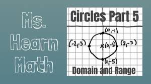 Circle Part 5 Given Graph Of A Circle Identify Domain And Range Youtube
