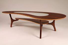 Retro kidney shaped coffee table. 1960 Walnut Coffee Table Veneer Kidney Shaped With Center Glass Top Fully Restored Coffee Table Vintage Coffee Table Veneer Mid Century Coffee Table