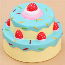 Vlampo Squishy Torta Di Compleanno Glassa Blu Kawaii Torte Di Compleanno Torte Kawaii