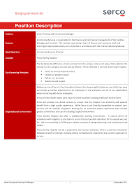 Here's a sample resume we recently produced for a finance manager in singapore. Senior Finance And Commercial Manager Job Description Templates At Allbusinesstemplates Com