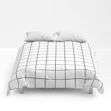 Aesthetic Black And White Grid Comforter Buy Grid Stripe Lines Black And White Minimalist Geometric Comforters By Beautifulhomes Worldwide Shipping A In 2020 White Comforter Pattern Comforters Bed Comforters