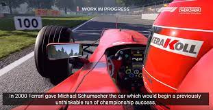 Mick schumacher (born 22 march 1999) is a german racing driver, driving with haas in the 2021 formula one season. Must See Two Ferrari Michael Schumacher Title Winning Cars Celebrated In New F1 2020 Game
