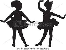 Ballet Dance Clipart Black And White Silhouette Outline Happy Joy Couple Dancer Child Kid Play Vector Clipart Royalty Free 5 Silhouette Outline Hap Silhouette Ballerina Silhouette Girl Silhouette