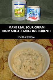 Make Your Own Sour Cream The Boat Galley Recipe Sour Cream Make Sour Cream Boat Food