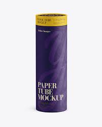 Download Paper Tube Mockup In Tube Mockups On Yellow Images Object Mockups PSD Mockup Templates