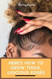 How To Thicken Your Edges To The Curl Market Natural Hair Styles Best Hair Oil Edges Hair