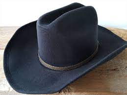 Vintage Authentic Pigalle Xxxxx Santo Nino Western Black Felt Cowboy Hat Size 6 3 4 Genuine Hecho En Mexico Mexican Felt Cowboy Hats Cowboy Hats Black Felt