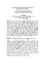 Buku teori ekonomi ini memberikan informasi tentang ruang lingkup ekonomi secara menyeluruh. Doc Hubungan Pendidikan Dan Ekonomi Perspektif Teori Dan Empiris Gatot Subroto Academia Edu