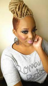 Makeup Makeupprodigy Shavedsides Naturalhair Shavedsideswithbraids Smokeyeye Braids With Shaved Sides Shaved Side Hairstyles Box Braids Shaved Sides