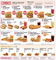 Sonicmenu Restaurant Recipes Sonic Drive In Menu Chicken