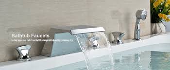 Materials that are most popular such as bronze. Waterfall Bathtub Faucets Modern Waterfall Bathroom Faucets Fontanashowers