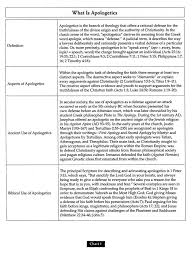 Charts Of Apologetics And Christian Evidences