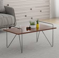 P purlove modern wood coffee table, easy assembly center table nature cocktail table for living room w/chevron pattern & metal hairpin legs, nature rustic rectangular table. Stella Hairpin Leg Walnut Colour Coffee Table Side Table Shop Designer Home Furnishings