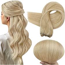 This coating is often the culprit behind the itching and flaking and even severe allergic reactions. Amazon Com Full Shine Hand Tied Weft Hair Extensions 16 Inch Sew In Blonde Hair Extensions Human Hair Color 27 Honey Blonde Highlight 613 Platinum Blonde Human Hair Wefts 100 Grams Weft Hair Bundles Beauty