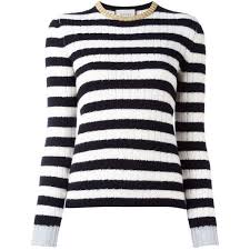 Black And White Striped Sweater Women S Gucci Two Coloured Sweater Sweaters Long Sleeve Striped Top Fashion