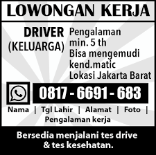 Loker sopir terbaru soloraya / • pria • usia max 32 loker sopir delivery order. Lowongan Kerja Terbaru Lowongan Kerja Driver