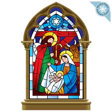 Small Stained Glass Nativity Scene Stained Glass Christmas Stained Glass Glass Art Pictures