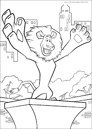 Madagascar Color Page Coloring Pages For Kids Cartoon Characters Coloring Pages Printable C Zoo Coloring Pages Cartoon Coloring Pages Lion Coloring Pages