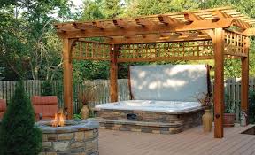 26 spectacular hot tub gazebo ideas this gazebo is built to fit snugly around this hot tub, creating a cozy and private retreat to enjoy the water. Inspiring Ideas For Beautiful Hot Tub Enclosures And Decors