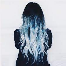 Ombre Ice Blue Teal Hair Color Blue Blue Ombre Hair Hair Styles