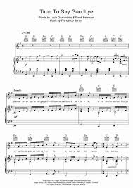 Time To Say Goodbye Piano Sheet Music Onlinepianist
